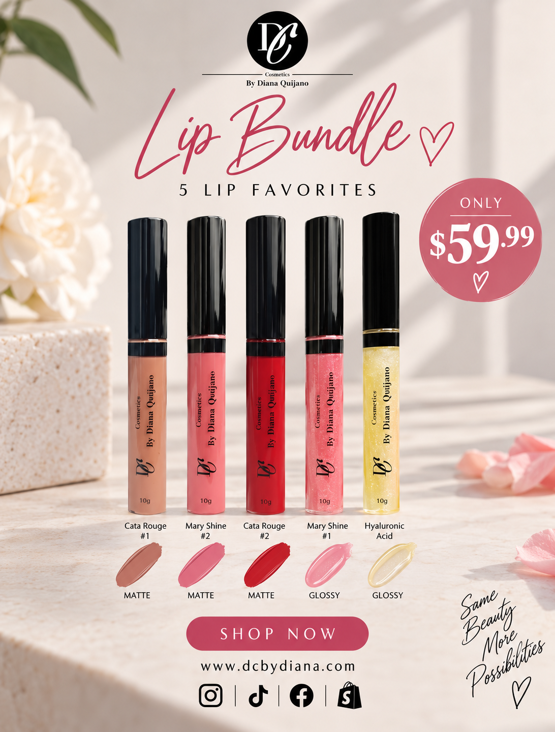 5 Lip Favorites. One irresistible bundle.